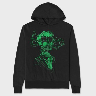 Skull Smoke Steampunk, Hanorac Oversize Barbati (Unisex)