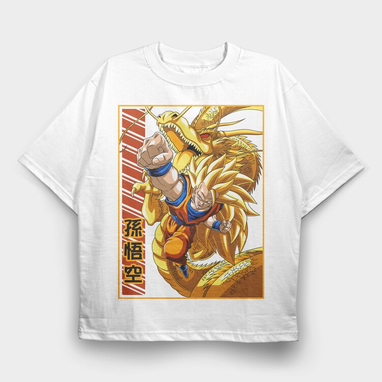 Son Goku Power 2, Tricou Oversize Barbati (Unisex)
