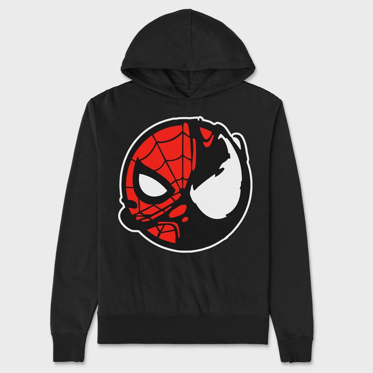 Spiderman Mask, Hanorac Oversize Barbati (Unisex)