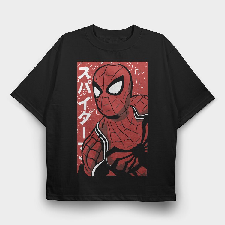 Spiderman Red Mask, Tricou Oversize Barbati (Unisex)
