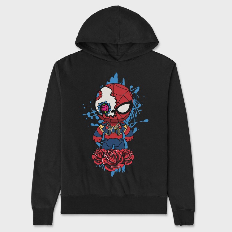 Spiderman Rose Splash, Hanorac Oversize Barbati (Unisex)