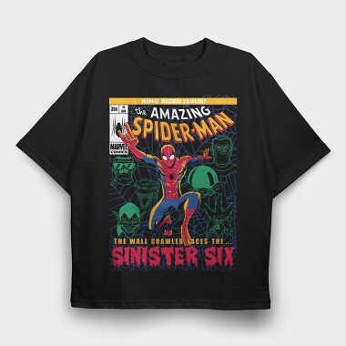 Spiderman Sinister Six, Tricou Oversize Barbati (Unisex)