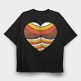 Sunset Waves, Tricou Oversize Barbati (Unisex)