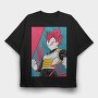 Super Saiyan Red, Tricou Oversize Barbati (Unisex)