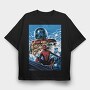Spiderman Surfing Storm, Tricou Oversize Barbati (Unisex)