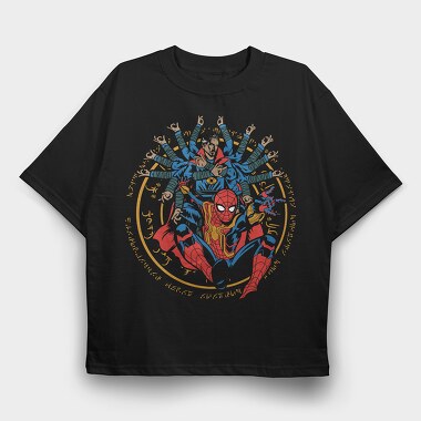 Spiderman Webbed Unity, Tricou Oversize Barbati (Unisex)