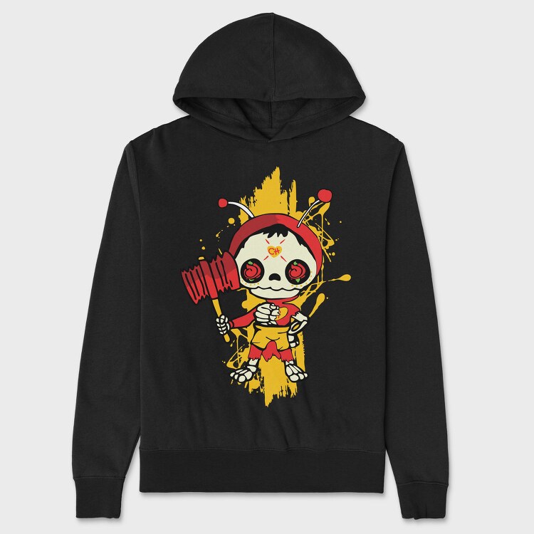 Sugar Skull Cherub, Hanorac Oversize Barbati (Unisex)