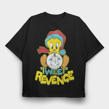 Tweety Revenge, Tricou Oversize Barbati (Unisex)