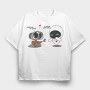 Wall E Love You, Tricou Oversize Barbati (Unisex)
