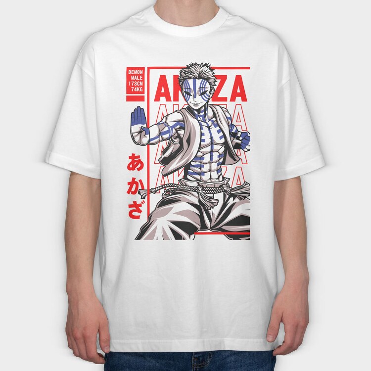 Akaza Demon Warrior, Tricou Oversize Barbati (Unisex)
