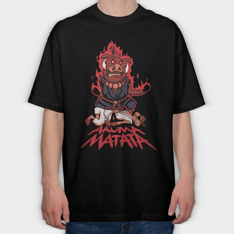 Akuma Matata, Tricou Oversize Barbati (Unisex)