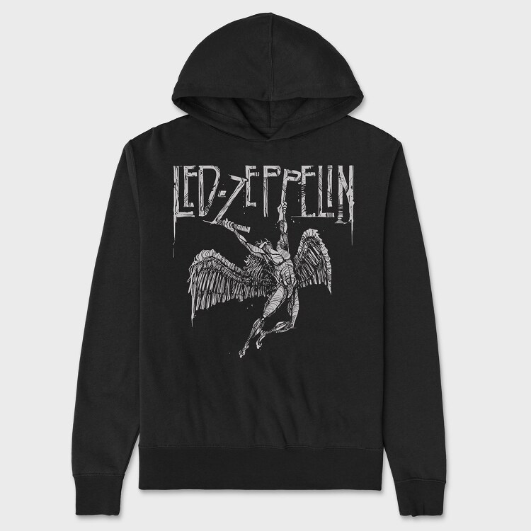 Led Zeppelin, Hanorac Oversize Barbati (Unisex)