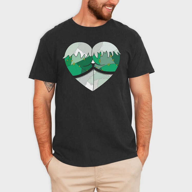 Heart Mountain Split, Tricou Barbati (Unisex)