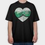 Heart Mountain Split, Tricou Oversize Barbati (Unisex)