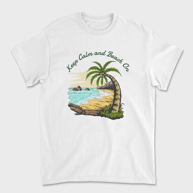 Keep Calm and Beach On, Tricou Barbati (Unisex)