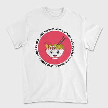 Less People More Ramen, Tricou Barbati (Unisex)