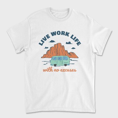 Live Work Life, Tricou Barbati (Unisex)