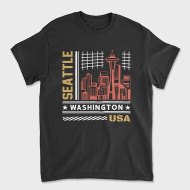 Seattle, Tricou Barbati (Unisex)