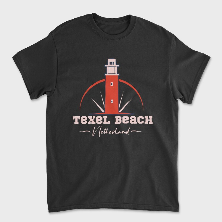 Texel Beach, Tricou Barbati (Unisex)