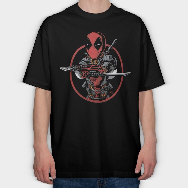 Deadpool Samurai, Tricou Oversize Barbati (Unisex)