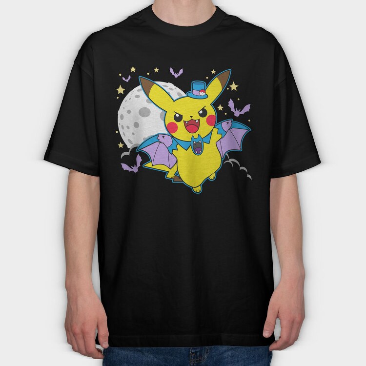 Pikachu Vampire Hat, Tricou Oversize Barbati (Unisex)