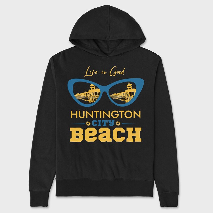 Huntington City Beach, Hanorac Oversize Barbati (Unisex)