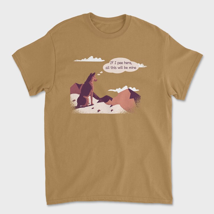 If I Pee Here Dog , Tricou Barbati (Unisex)