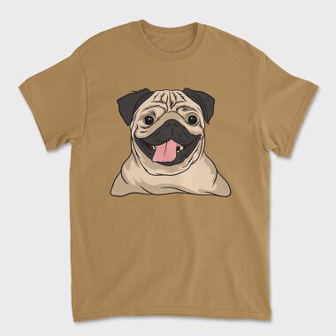 Pug Portrait, Tricou Barbati (Unisex)