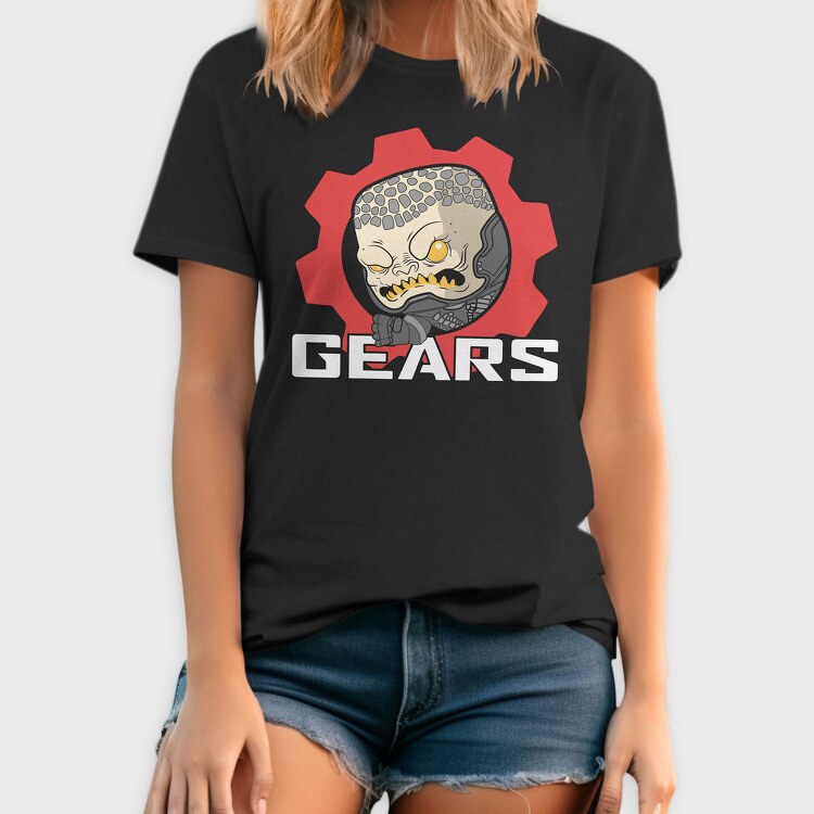 Gears Of War Skull, Tricou Barbati (Unisex)