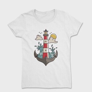 Tricou Femei, Anchor Lighthouse