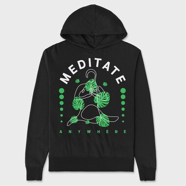 Meditate Anywhere, Hanorac Oversize Barbati (Unisex)