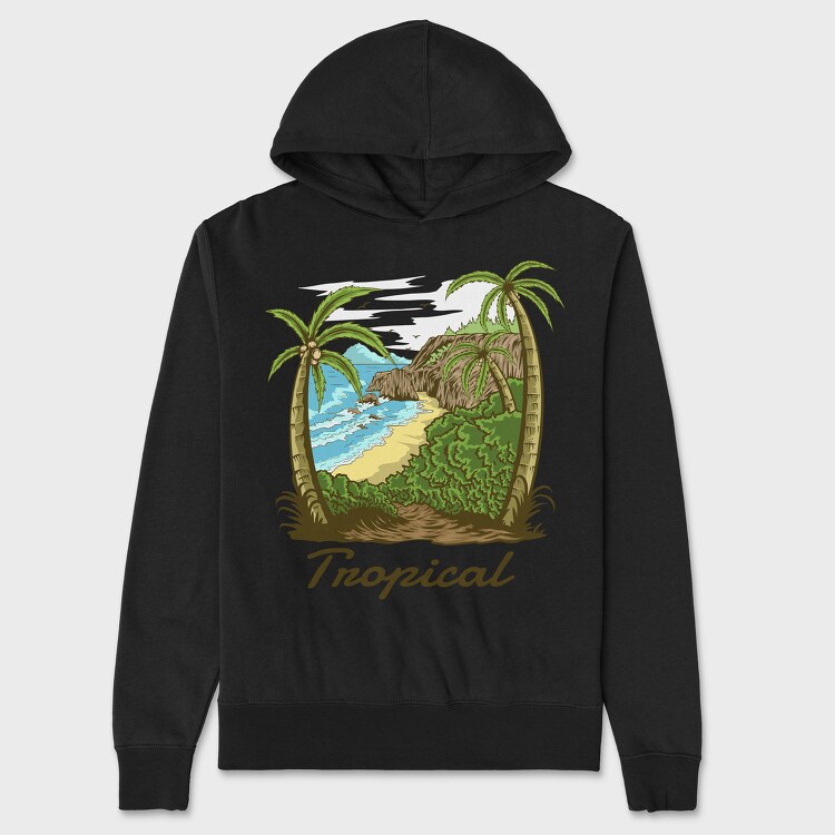 Tropical 2, Hanorac Oversize Barbati (Unisex)