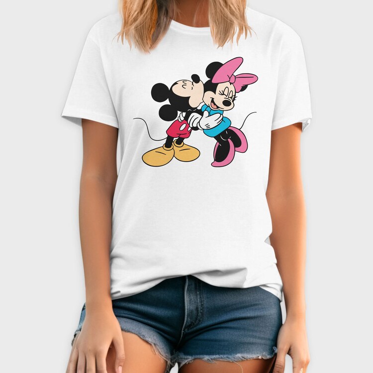 Mickey Minnie Hug 1, Tricou Barbati (Unisex)