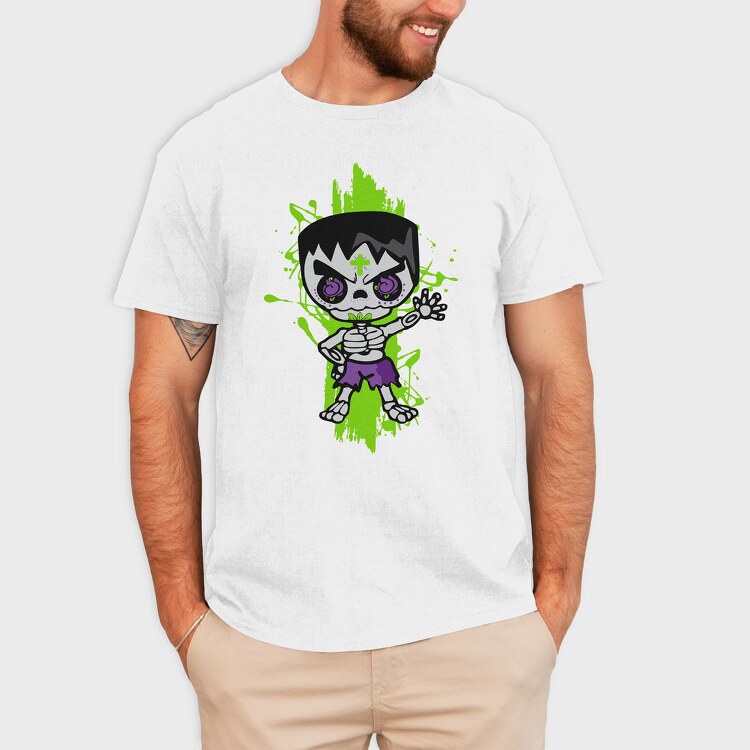 Skull Punk Splash, Tricou Barbati (Unisex)