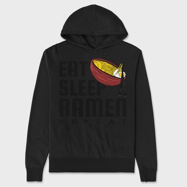 Eat Sleep Ramen Repeat, Hanorac Oversize Barbati (Unisex)