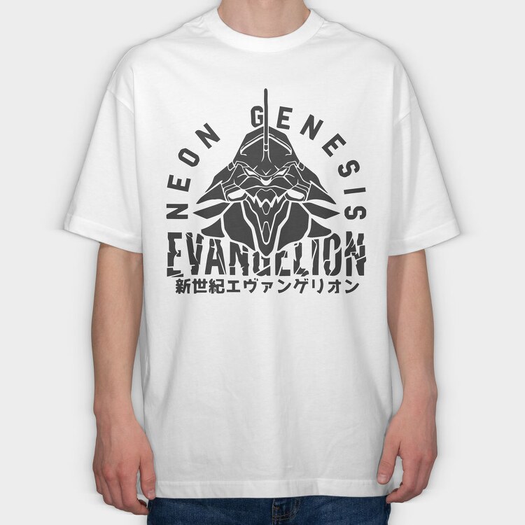 Neon Genesis Evangelion, Tricou Oversize Barbati (Unisex)