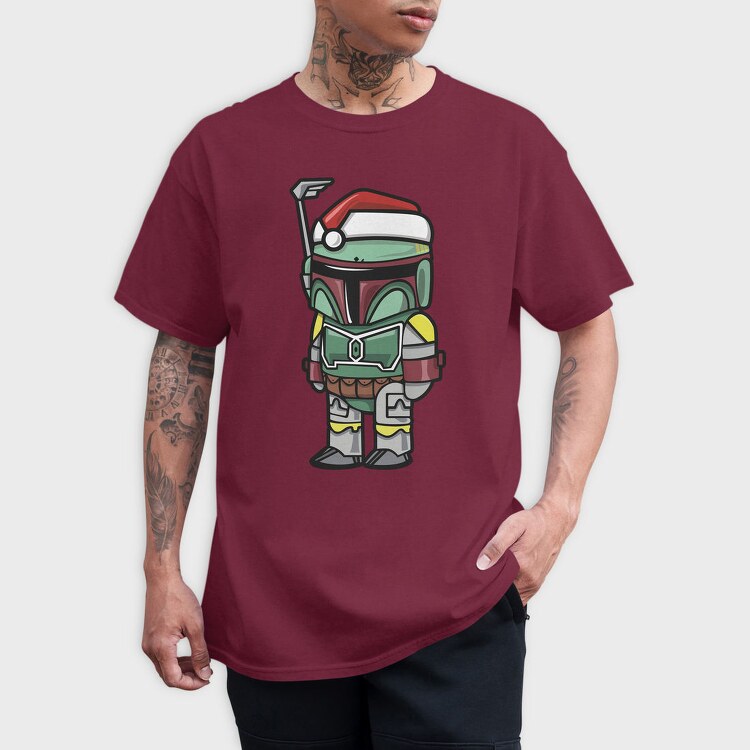 Boba Fett Xmas, Tricou Barbati (Unisex)