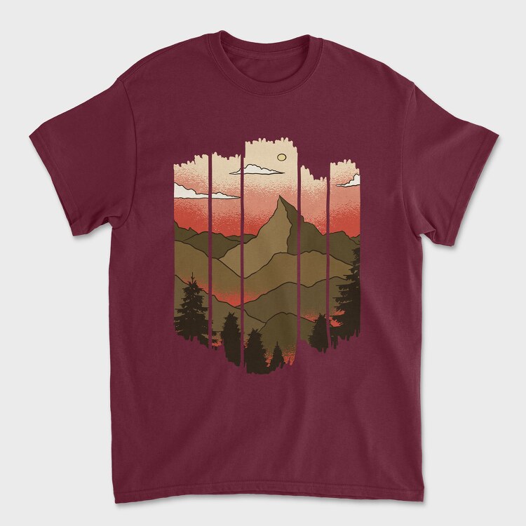 Cut Out Landscape, Tricou Barbati (Unisex)