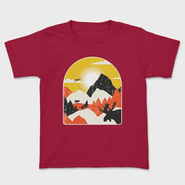 Mountains Wolf Moose, Tricou Copii