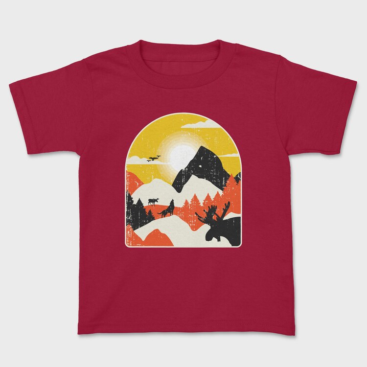 Mountains Wolf Moose, Tricou Copii