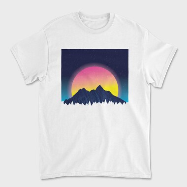 Tricou Barbati (Unisex), Neon Landscape