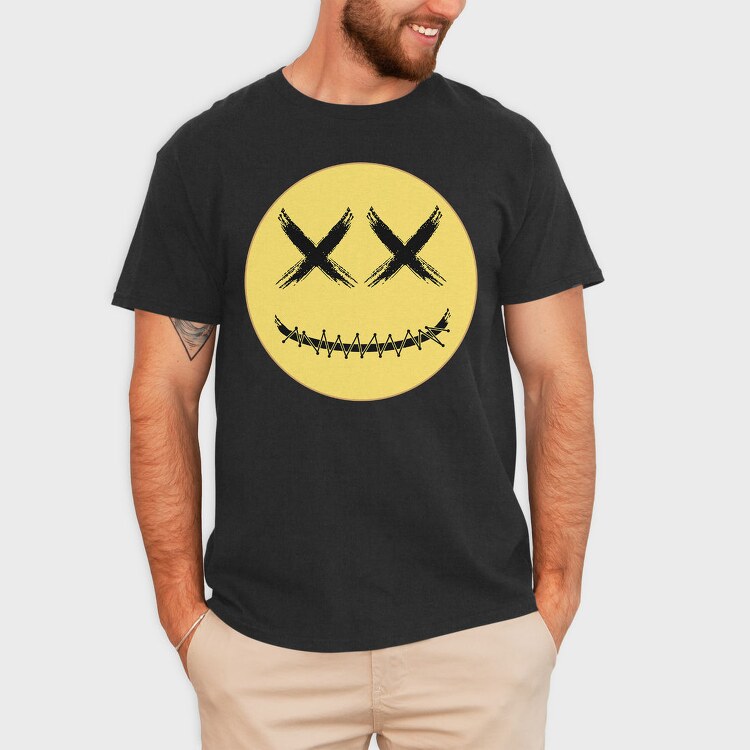 Smiley Skull, Tricou Barbati (Unisex)