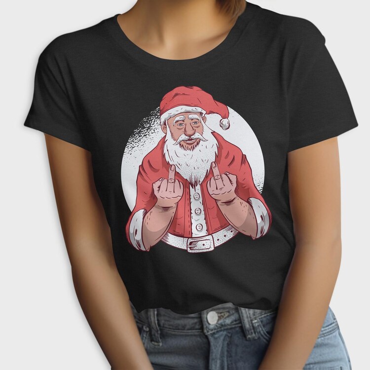 Santa Middle Finger, Tricou Femei