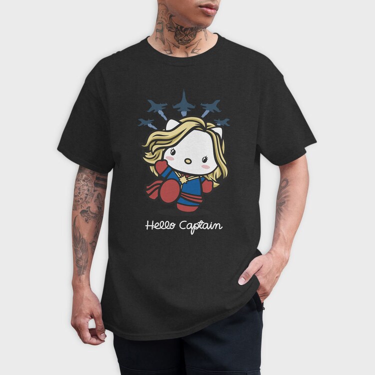 Captain Marvel Chibi, Tricou Barbati (Unisex)