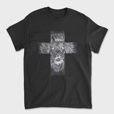 Tricou Barbati (Unisex), Lion Cross