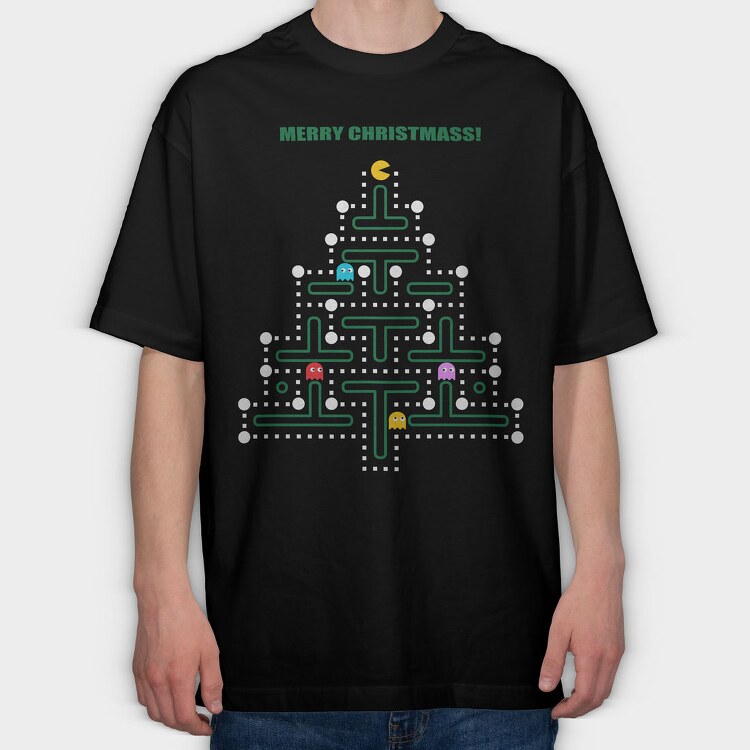 Pacmanmassemasse, Tricou Oversize Barbati (Unisex)