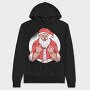 Santa Middle Finger, Hanorac Oversize Barbati (Unisex)