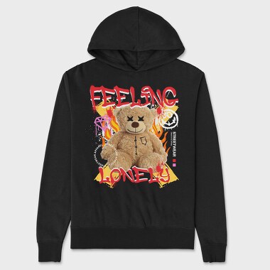 Feeling Lonely Teddy, Hanorac Oversize Barbati (Unisex)