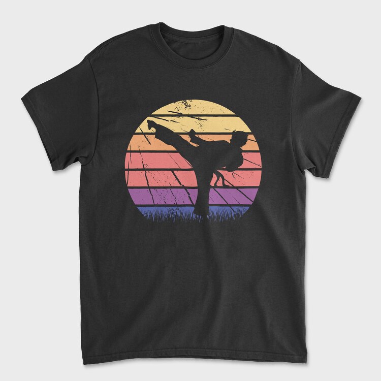 Martial Arts Retro Sunset, Tricou Barbati (Unisex)