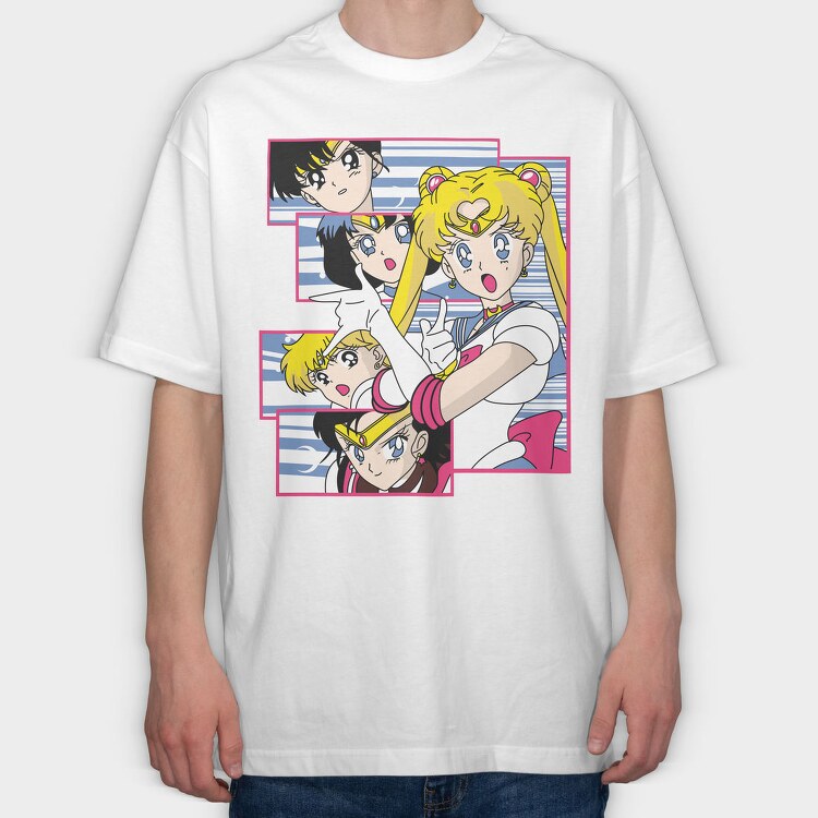 Sailor Moon Forever, Tricou Oversize Barbati (Unisex)